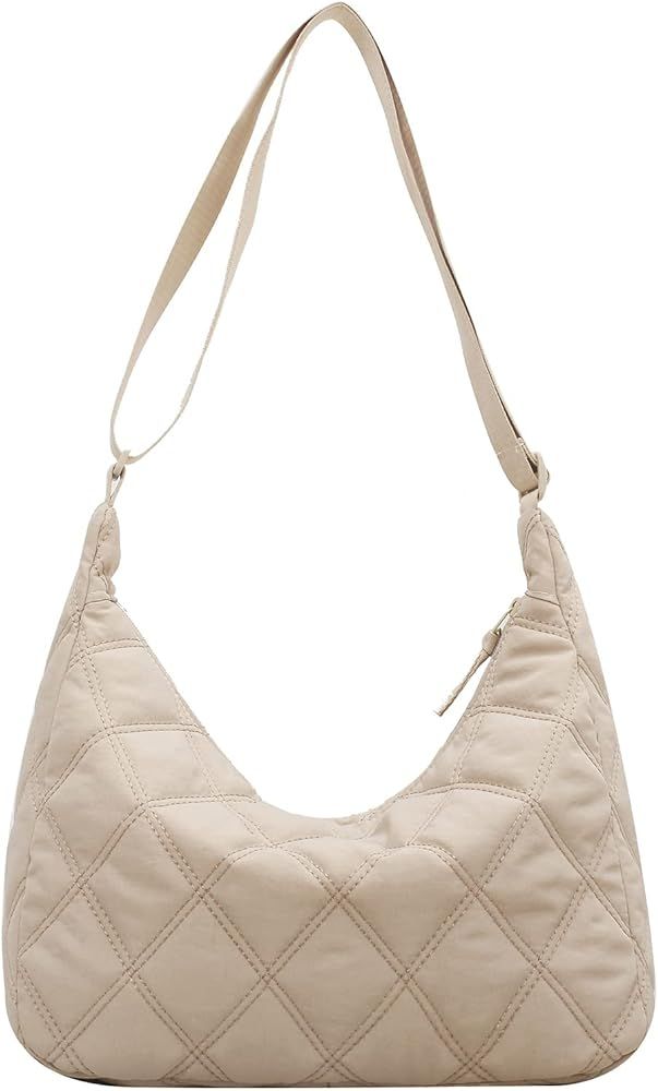 JBB Women Hobo Shoulder Bag Puffer Small Tote Crossbody Bag Purse Cotton Handmade Bags Handbag wi... | Amazon (US)
