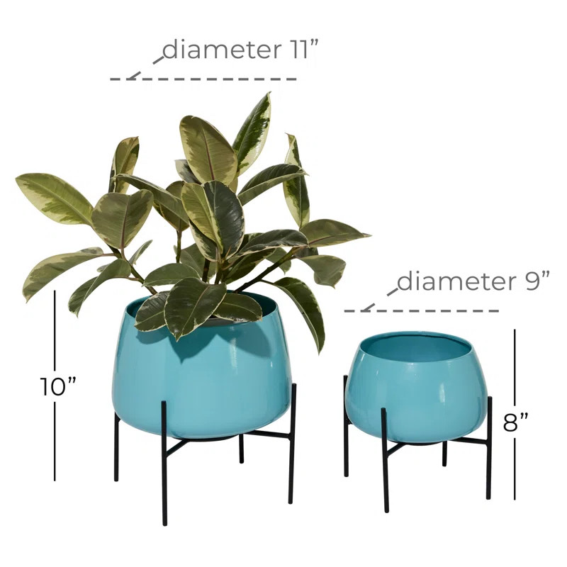 Glennon Metal Pot Planter | Wayfair North America