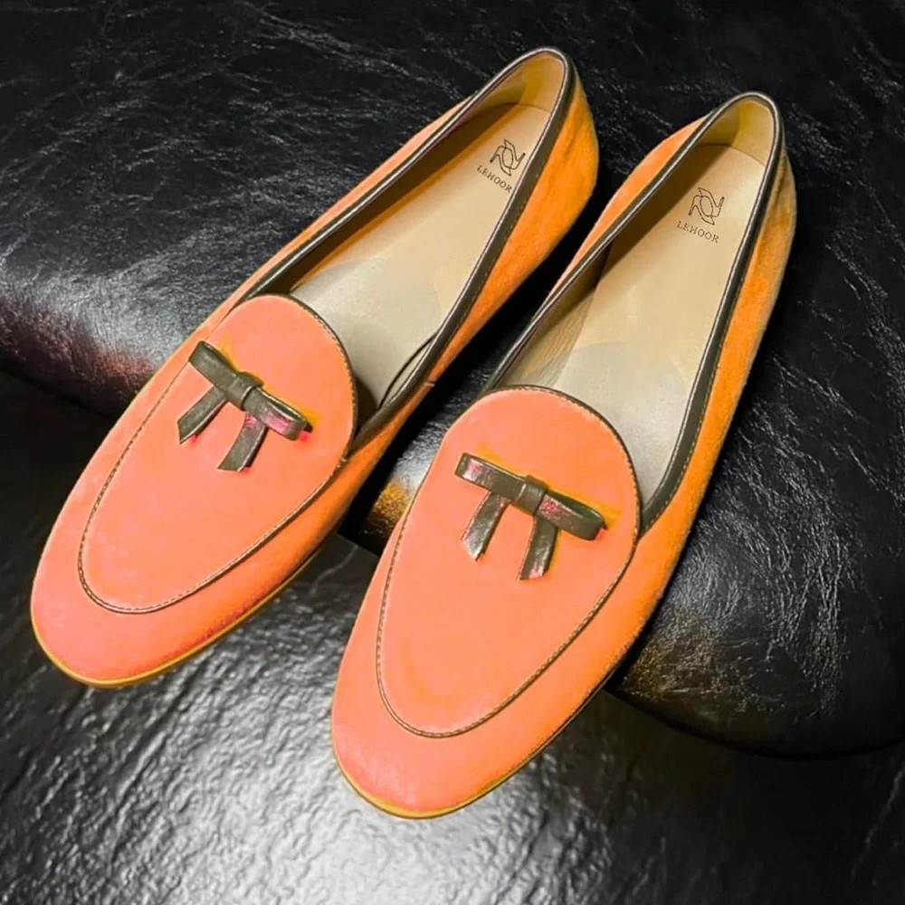 Women Comfy Flat Bow Loafers Suede Round Closed Toe Slip On | Poshmark