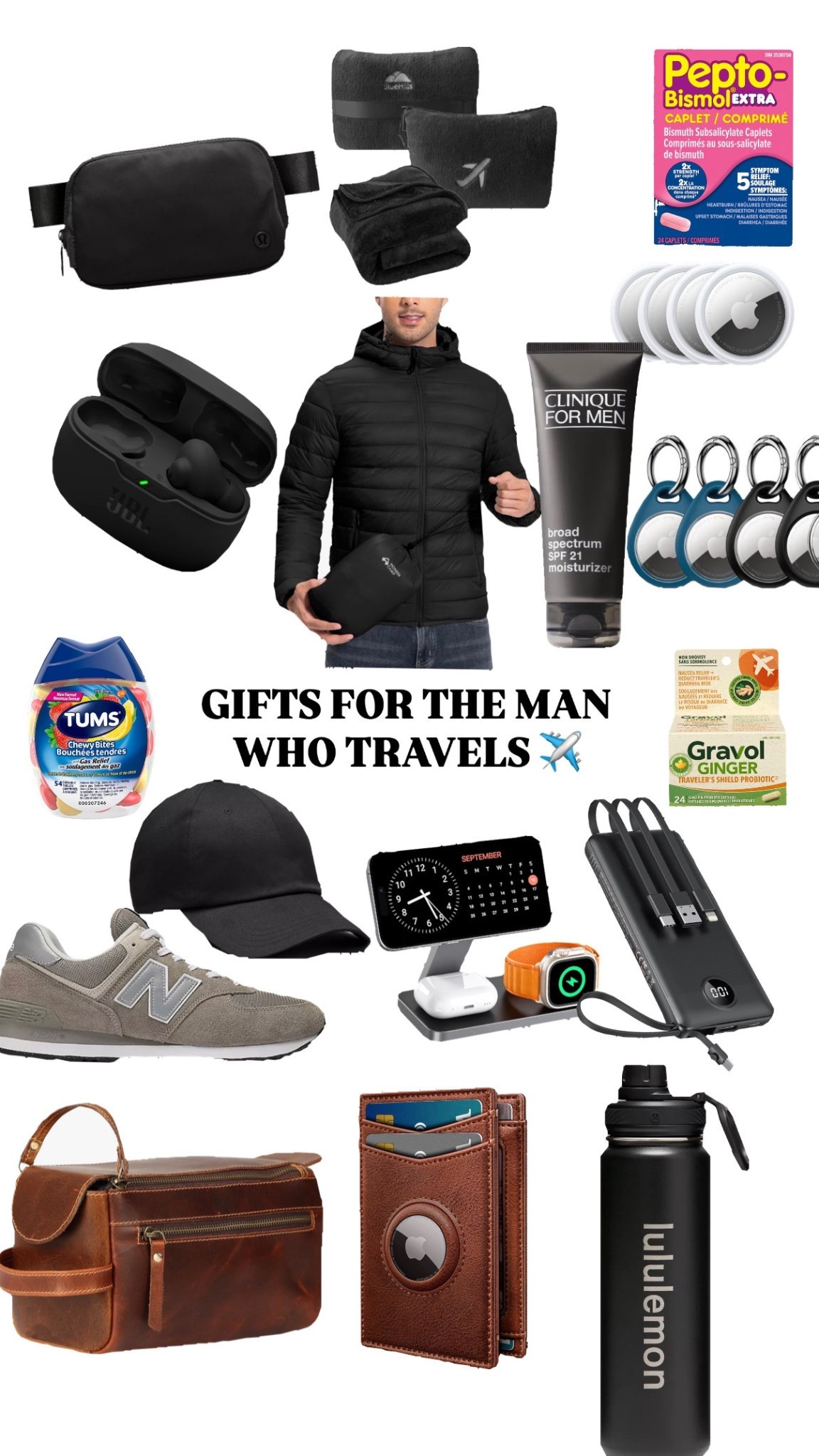 My fiancé is a pilot and I often get asked for gift ideas for men that travel a lot! Here are some things my pilot man can’t live without while travelling  ✈️❤️

#LTKmens #LTKtravel #LTKgiftguide