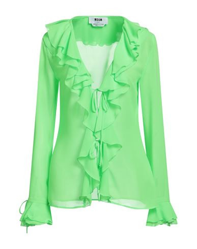 Msgm Woman Shirt Lime green Size 8 Polyester | YOOX (US)