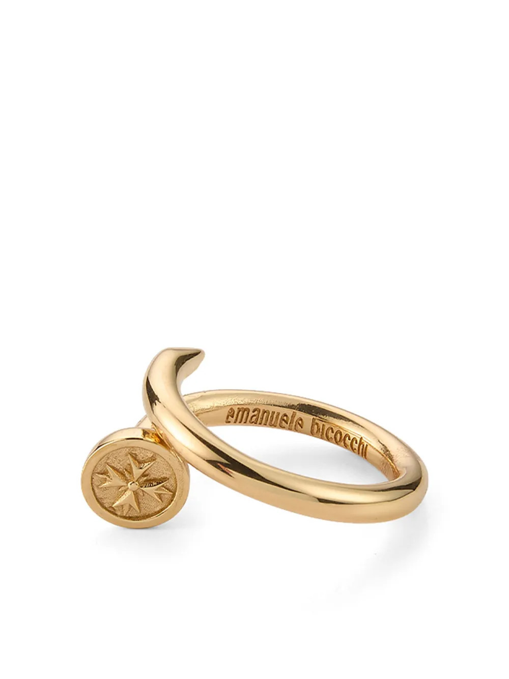 Emanuele Bicocchi logo-crest spiral ring - Gold | Farfetch Global