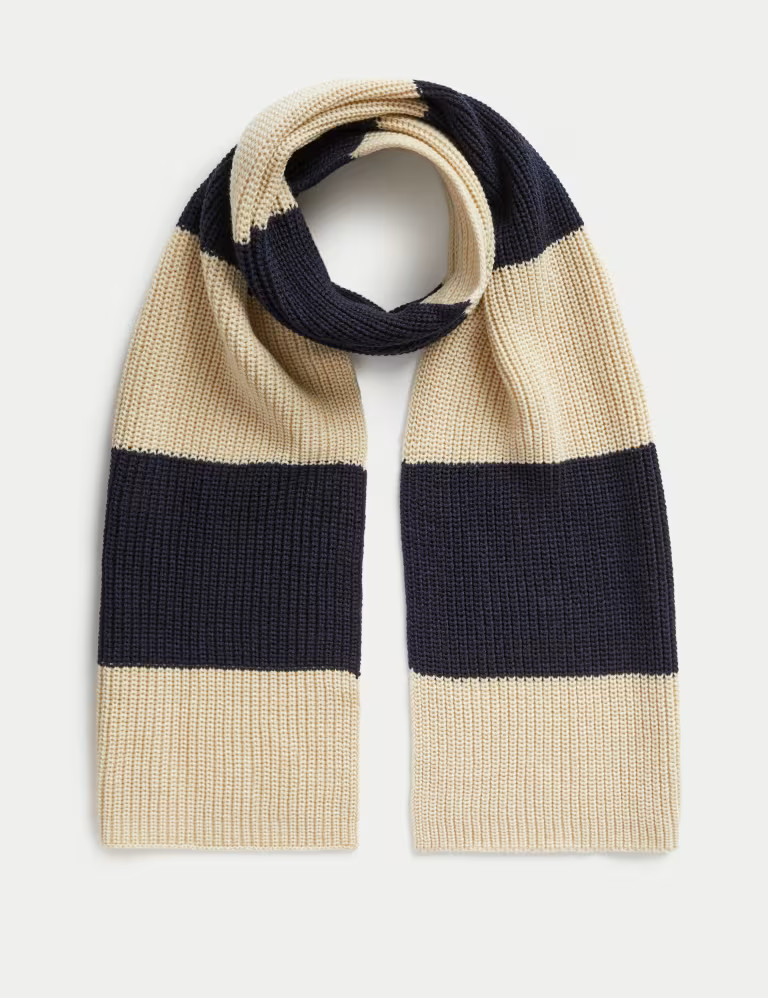 Colour Block Knitted Scarf | Marks & Spencer (UK)