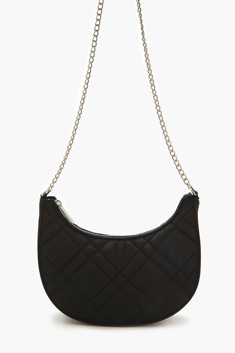 Quilted Crescent Crossbody Bag | Forever 21