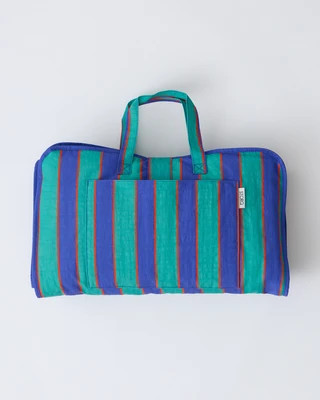 Cool Kid Nap Mat | Navy & Green Stripe | Kindred Bravely