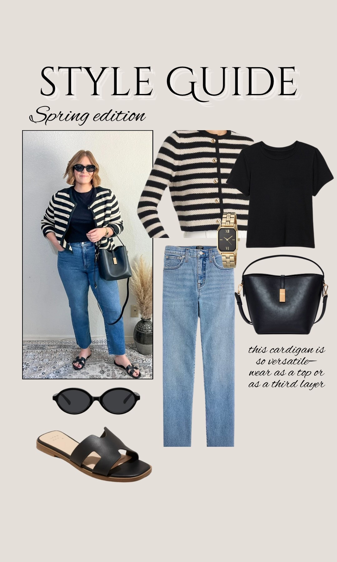STYLE GUIDE// Spring edition—a striped cardigan is a great layering piece for Spring. Wear on its own or as a third layer. 

#LTKStyleTip #LTKMidsize #LTKSeasonal