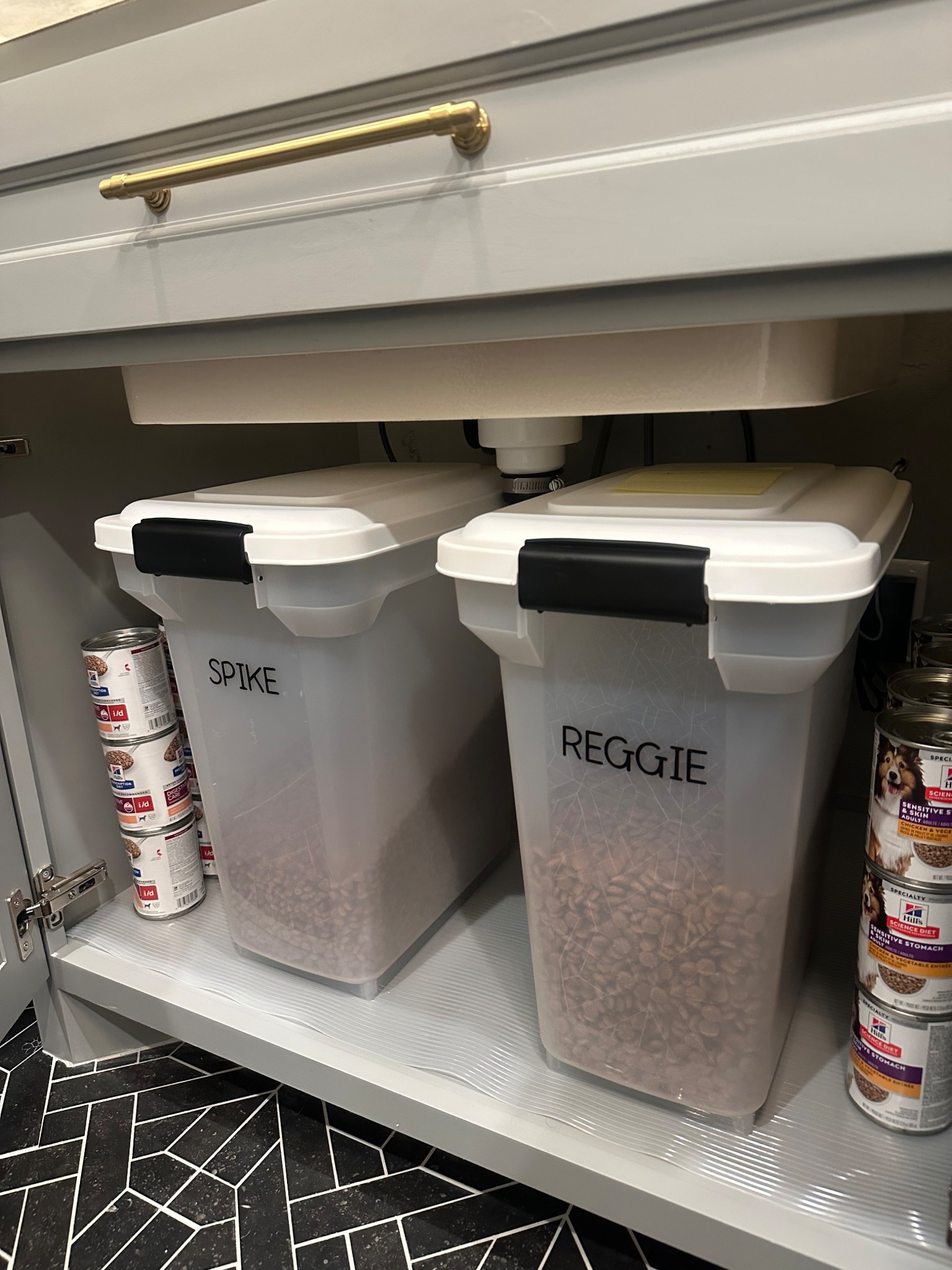 Even our 🐶 need a well kept way to store their food  