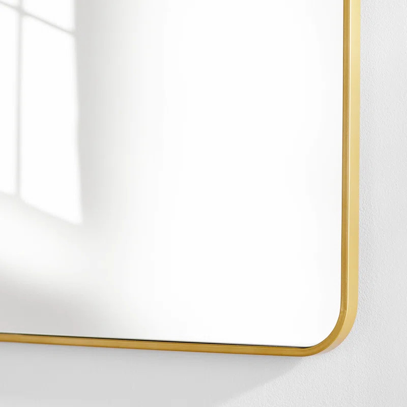 Sabine Metal Rounded Rectangle Wall Mirror | Wayfair North America