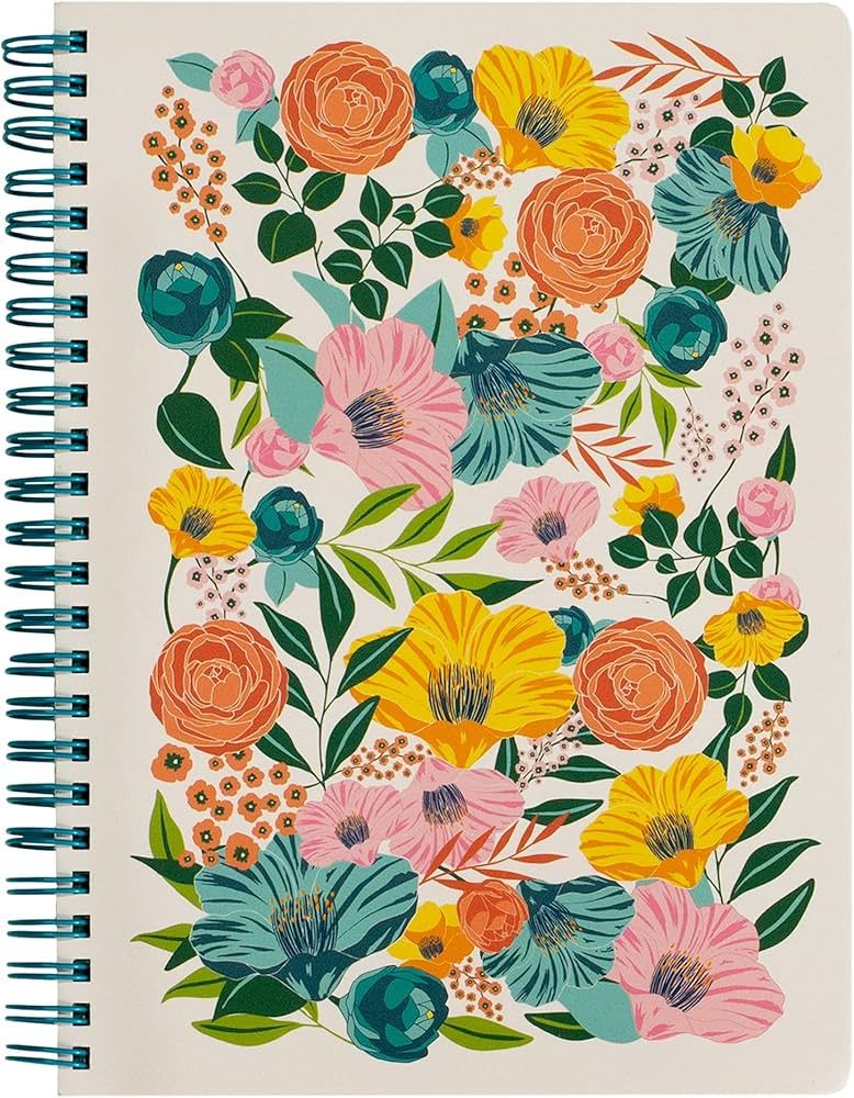 Steel Mill & Co Cute Floral Mini Spiral Notebook, 8.25" x 6.25" Journal with Durable Hardcover an... | Amazon (US)