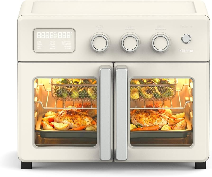 Martha Stewart French Door Air Fryer Toaster Oven Combo, 34QT Countertop Convection, 12-in-1, Bak... | Amazon (US)