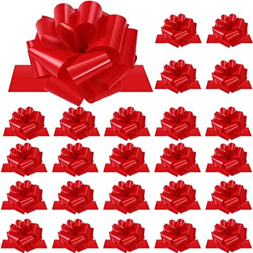 32 Pieces Christmas Pull Bows Buffalo Plaid Gift Wrap Bows Wrapping Accessory Checked Bows with R... | Amazon (US)