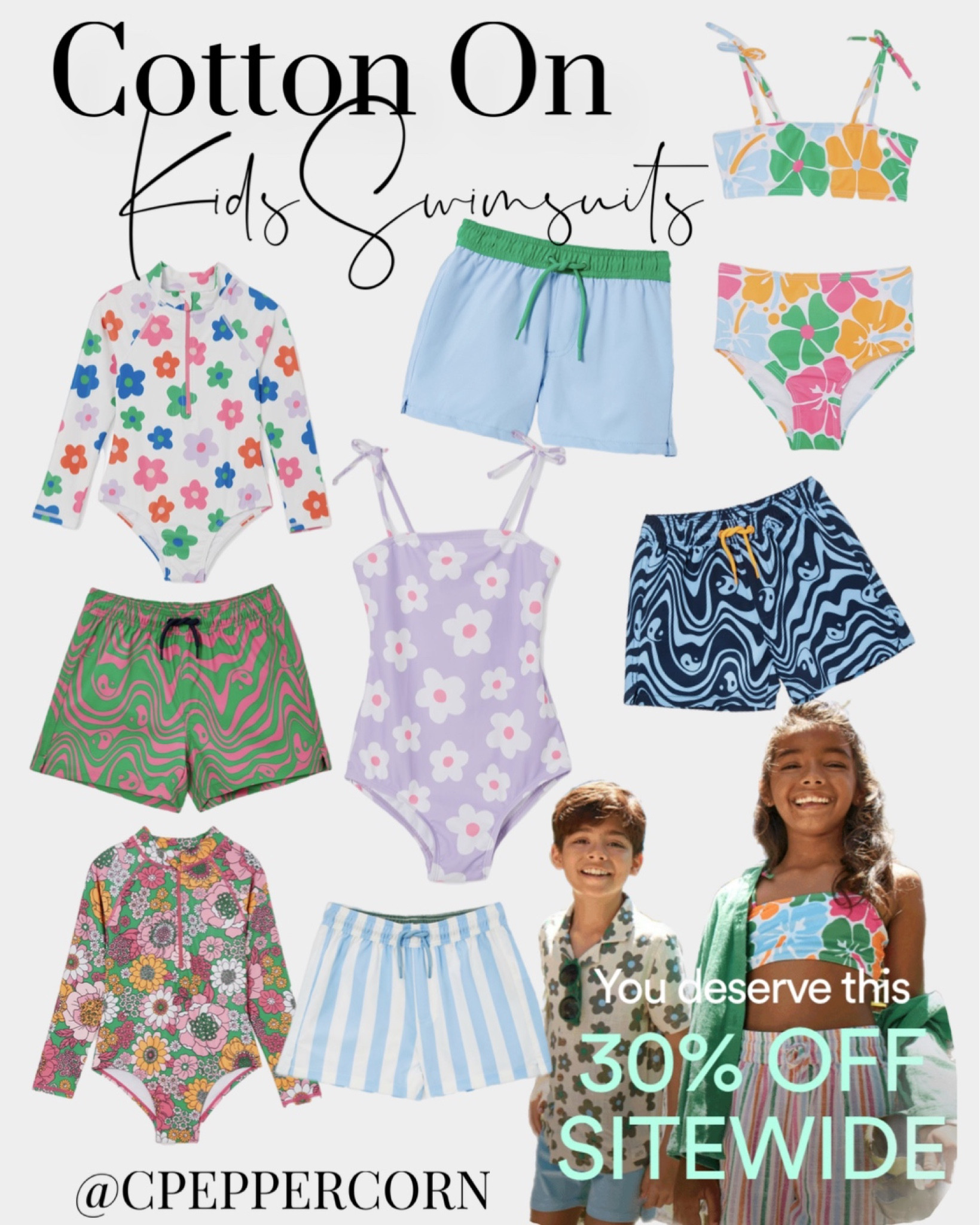 Cotton On Kids Swimsuits 30% off🤩

Easter basket ideas
Summertime 
Swimsuits
Toddler style
Kids style
Swimwear

#LTKSeasonal #LTKsalealert #LTKswim