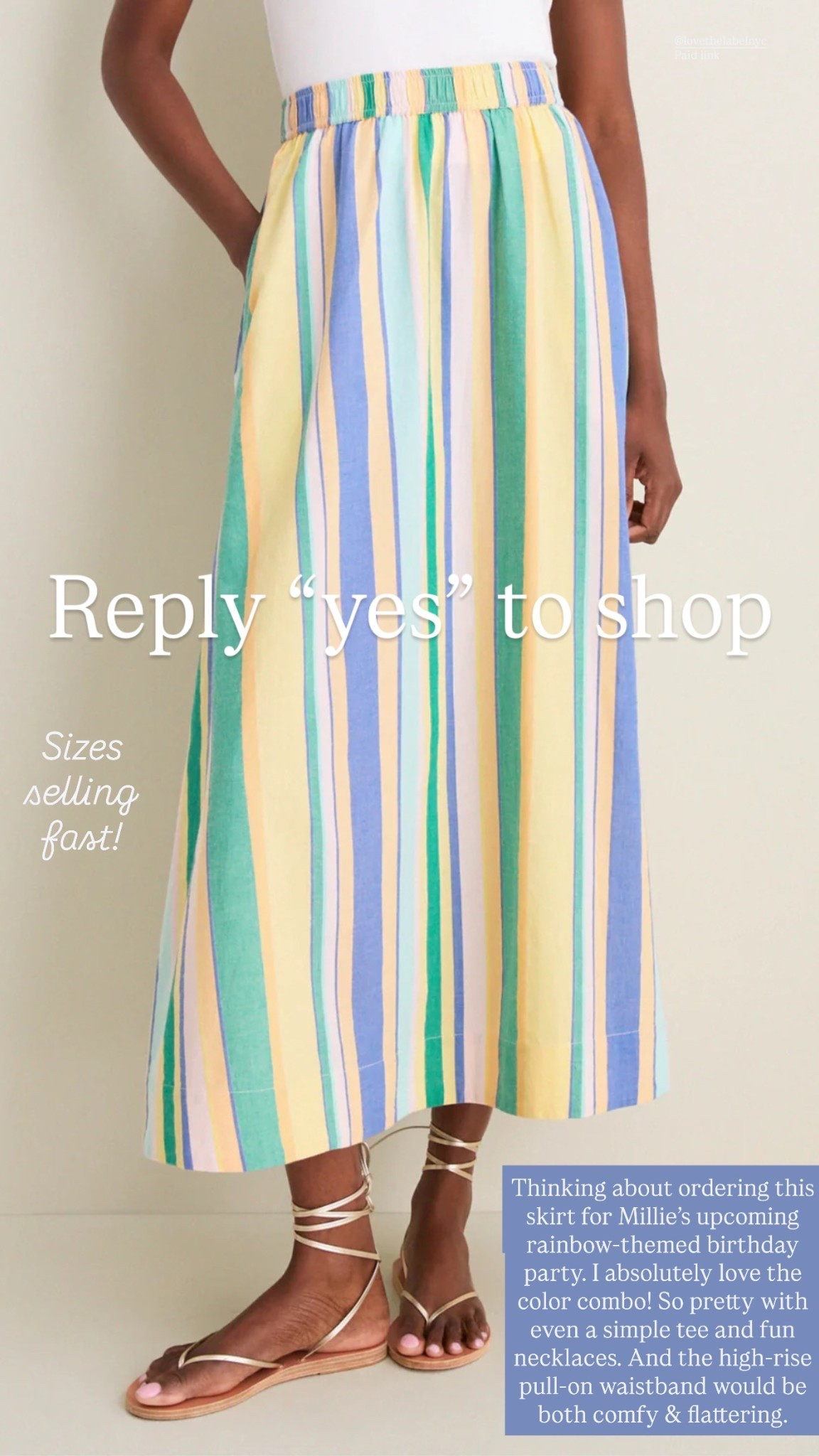 Beautiful maxi skirt 🩵Sizes selling fast!

Thinking about ordering this skirt for Millie’s upcoming rainbow-themed birthday party. I absolutely love the color combo! So pretty with even a simple tee and fun necklaces. And the high-rise pull-on waistband would be both comfy & flattering.

Classic style, mom style, colorful outfit, date night, Tuckernuck

#LTKootd #LTKSeasonal