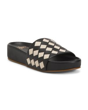 Made In Mexico Leather Pelican Woven Sandals | TJ Maxx