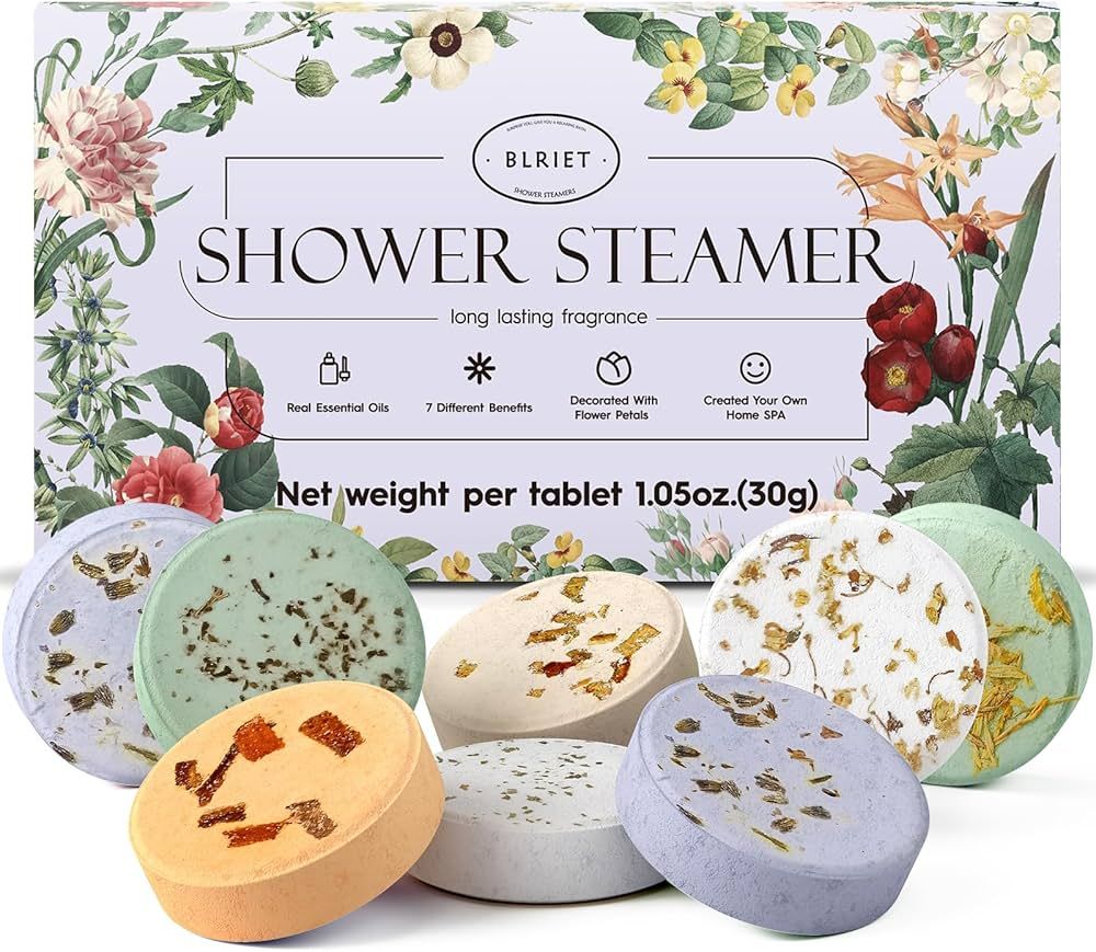 Shower Steamers Aromatherapy Christmas Gifts Stocking Stuffers for Women 8 Pack, BLRIET Shower Bo... | Amazon (US)