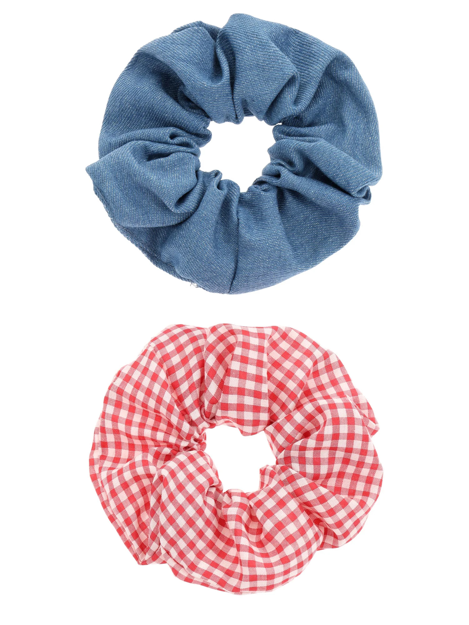 Way to Celebrate Americana Gingham and Denim Scrunchie Set - Walmart.com | Walmart (US)