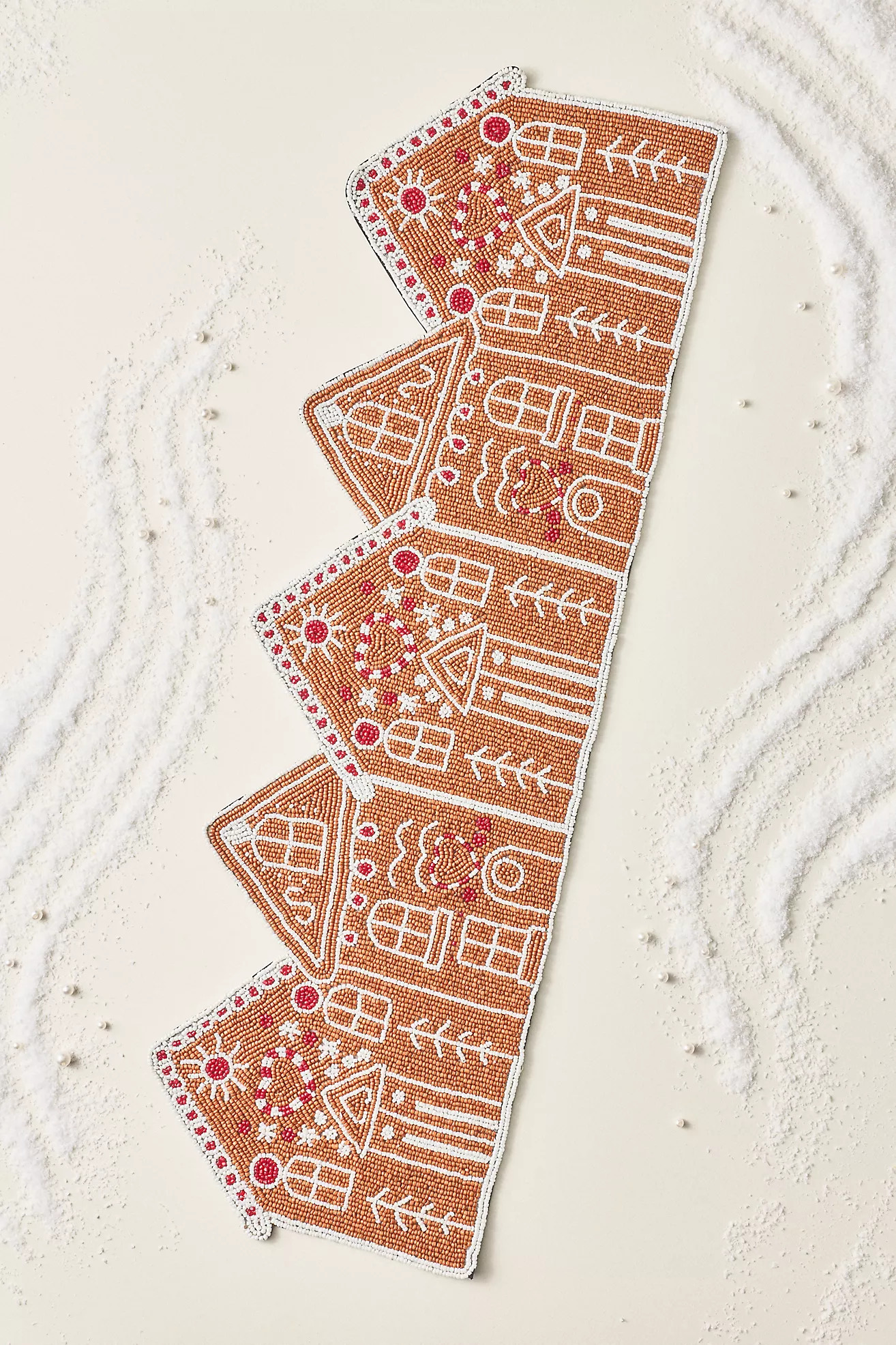 Beaded Gingerbread House Table Runner | Anthropologie (US)