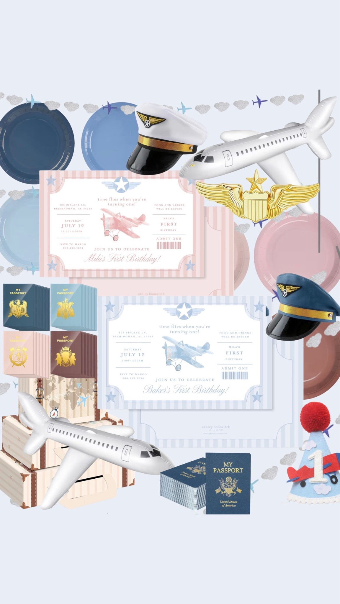 Time flies when you’re turning…✈️✨

Shop these invitation and more at ashleybonovitchart.com

Set the tone for takeoff with the cutest airplane invitation—perfect for your little pilot’s big day! From the first invite to the final detail, this theme is ready to soar 🛫💙

Boarding now… don’t miss it! 🎉 #TimeFlies #PartyTheme #KidsBirthday #AirplaneParty

#LTKKids #LTKmomlife #LTKBaby