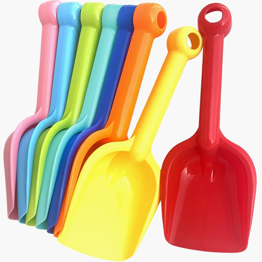 Beach Shovels for Kids 8 Pack，Heavy Duty Plastic Sand Shovels Tools for Toddlers，Spade Scoop ... | Amazon (US)