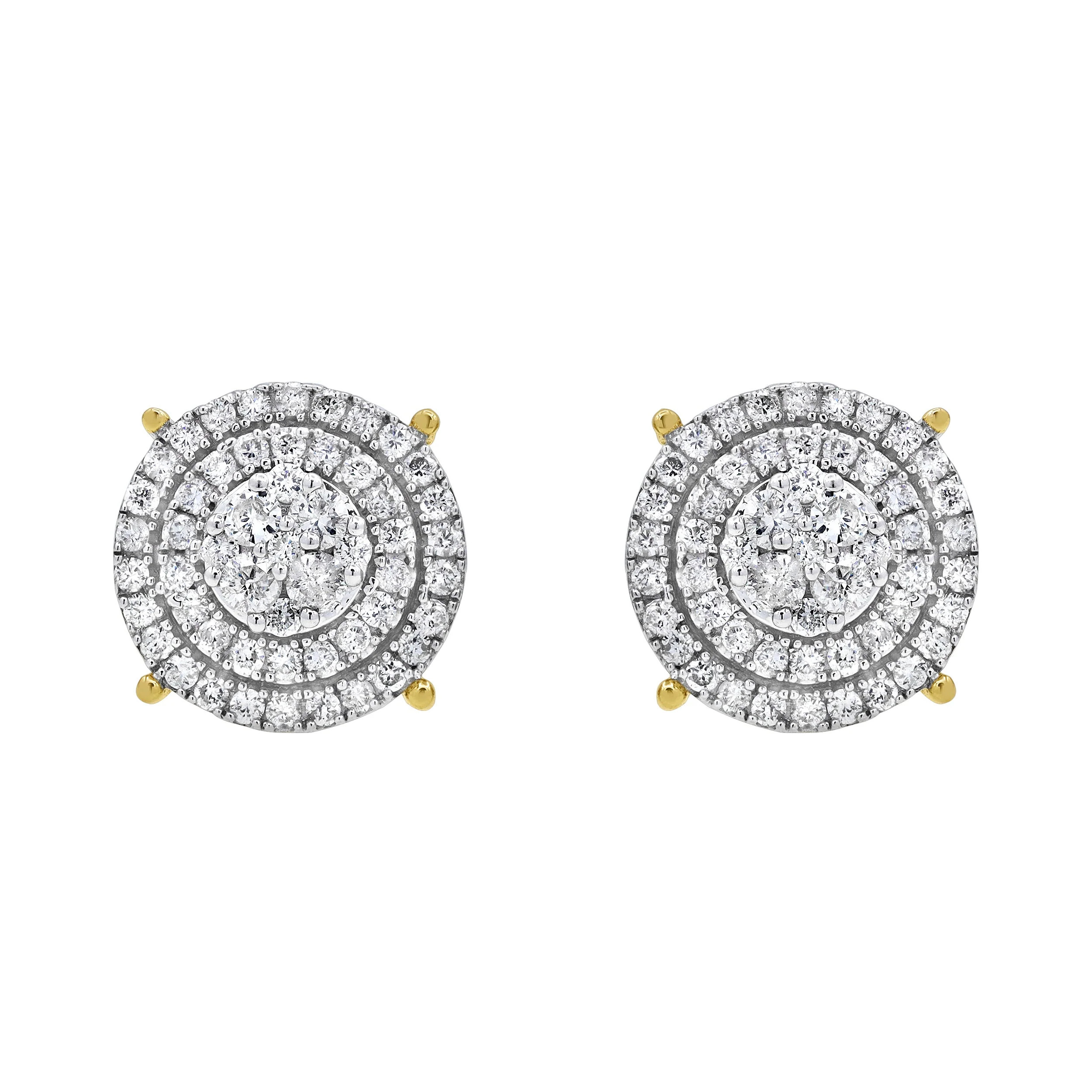 High Roller 14K Yellow Gold Diamond Stud Earrings - 0.70ct. | Shop Simon
