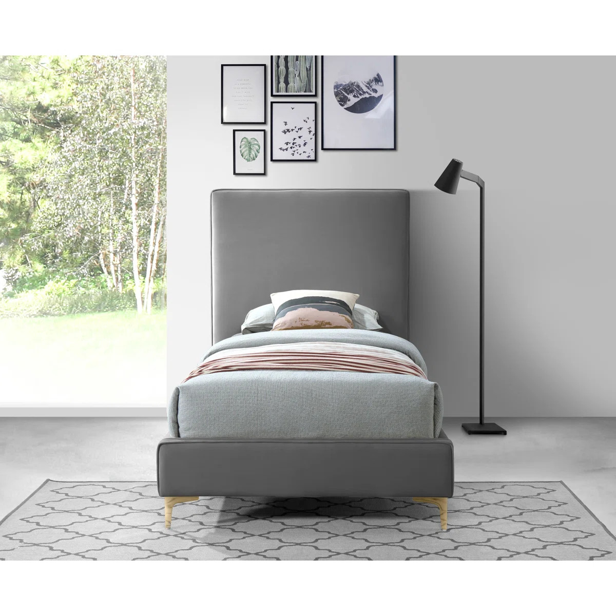 Everly Quinn Upholstered Low Profile Platform Bed & Reviews | Wayfair | Wayfair North America