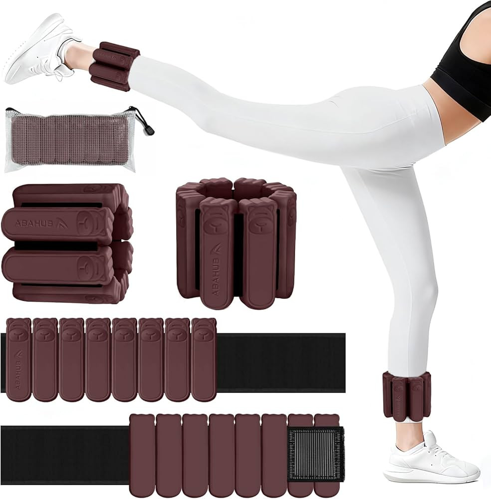Abahub Adjustable Wrist & Ankle Weights 2Pack, Wearable Silicone Weighted Bracelet for Women, Arm... | Amazon (US)