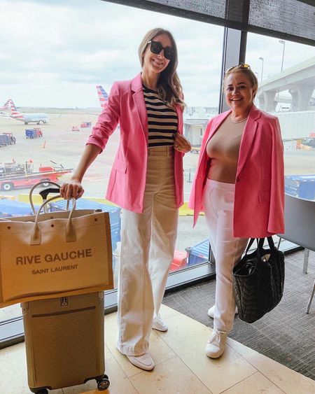 Yes, we have to have matching blazers. 
Traveling comfortable and stylish! 
#amazonfashion #travel outfit #pink blazer #white sneakers 


#LTKFestival #LTKSeasonal #LTKtravel