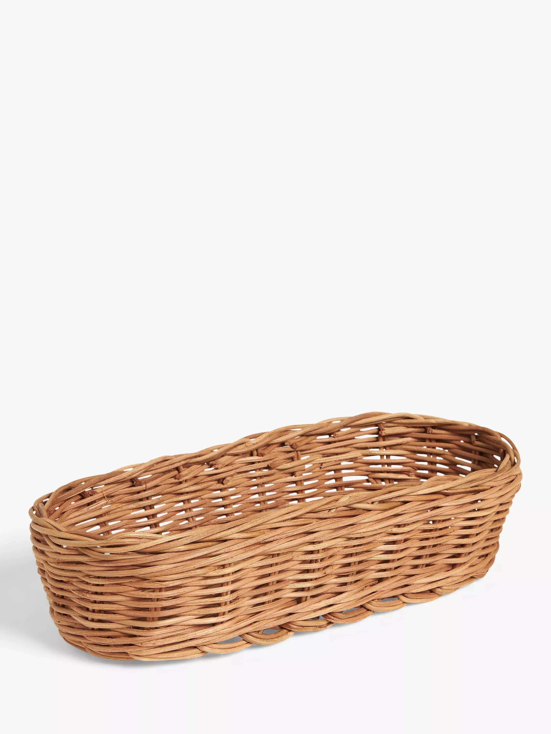 John Lewis Solid Rattan Bread Basket, Natural | John Lewis (UK)