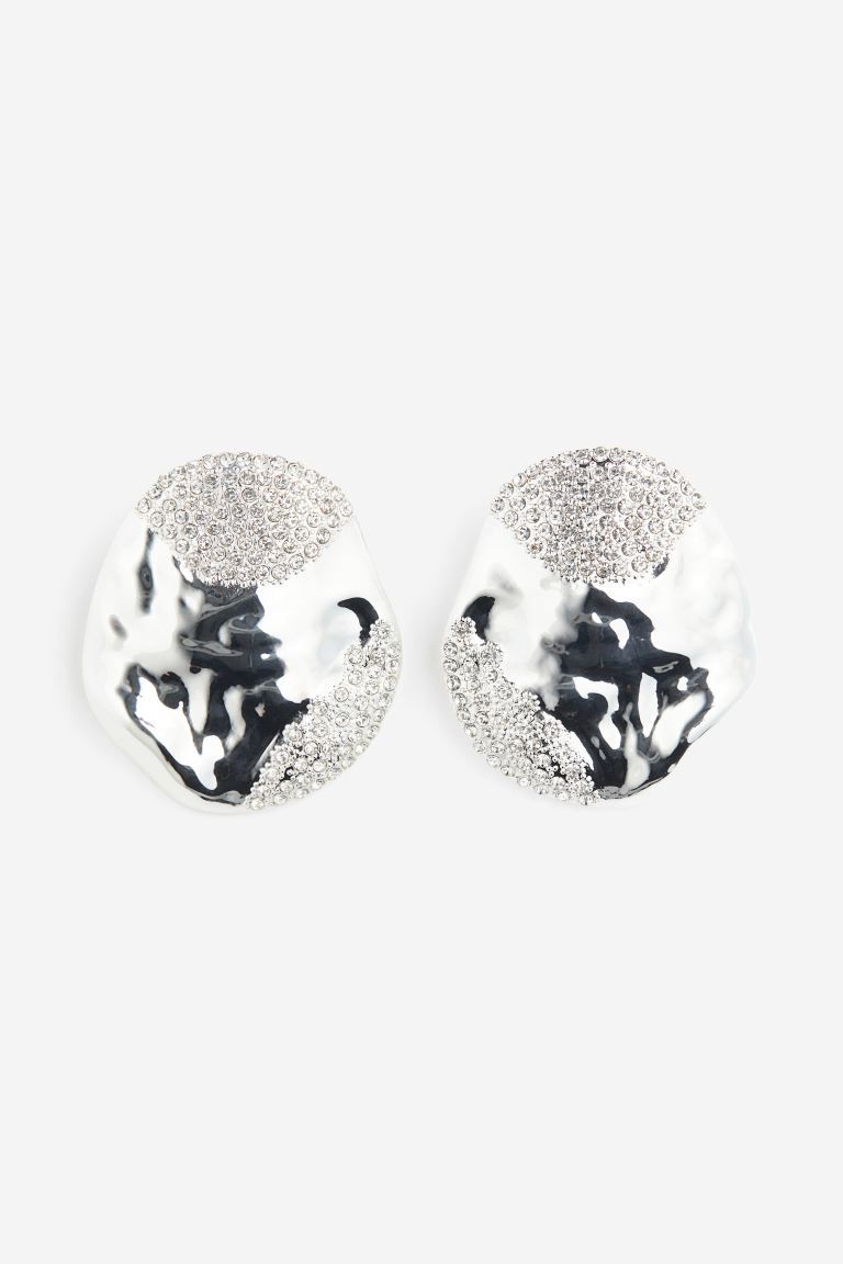Rhinestone-embellished Earrings | H&M (US + CA)
