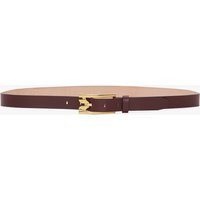 Victoria Beckham Pin-Buckle Belt In Burgundy Smooth Leather - Size 90CM UK | Victoria Beckham US