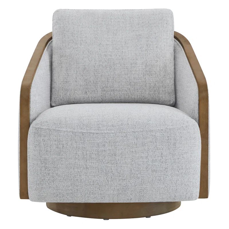 Nieve Upholstered Swivel Barrel Chair | Wayfair North America