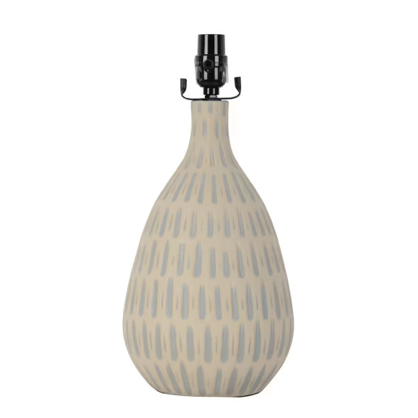 Large Retro Pattern Ceramic Table Lamp Base Gray - Project 62™ | Target