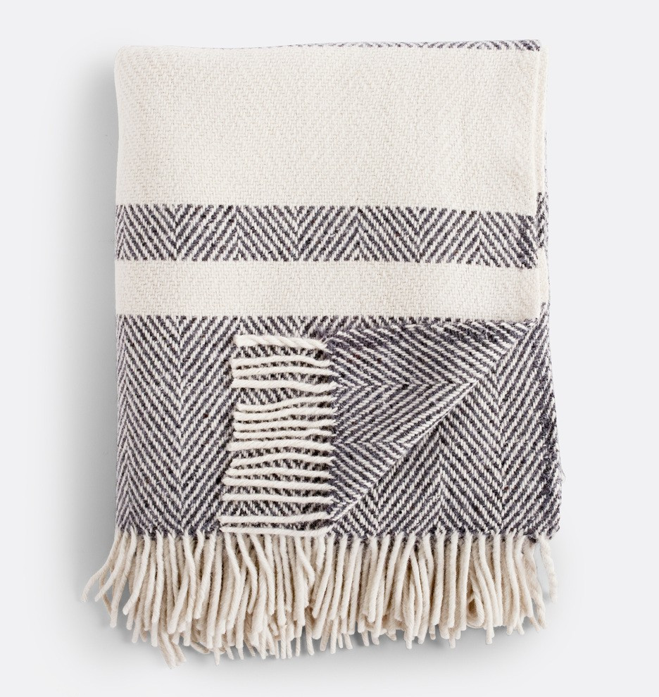 Donegal Wool Stripe Throw | Rejuvenation