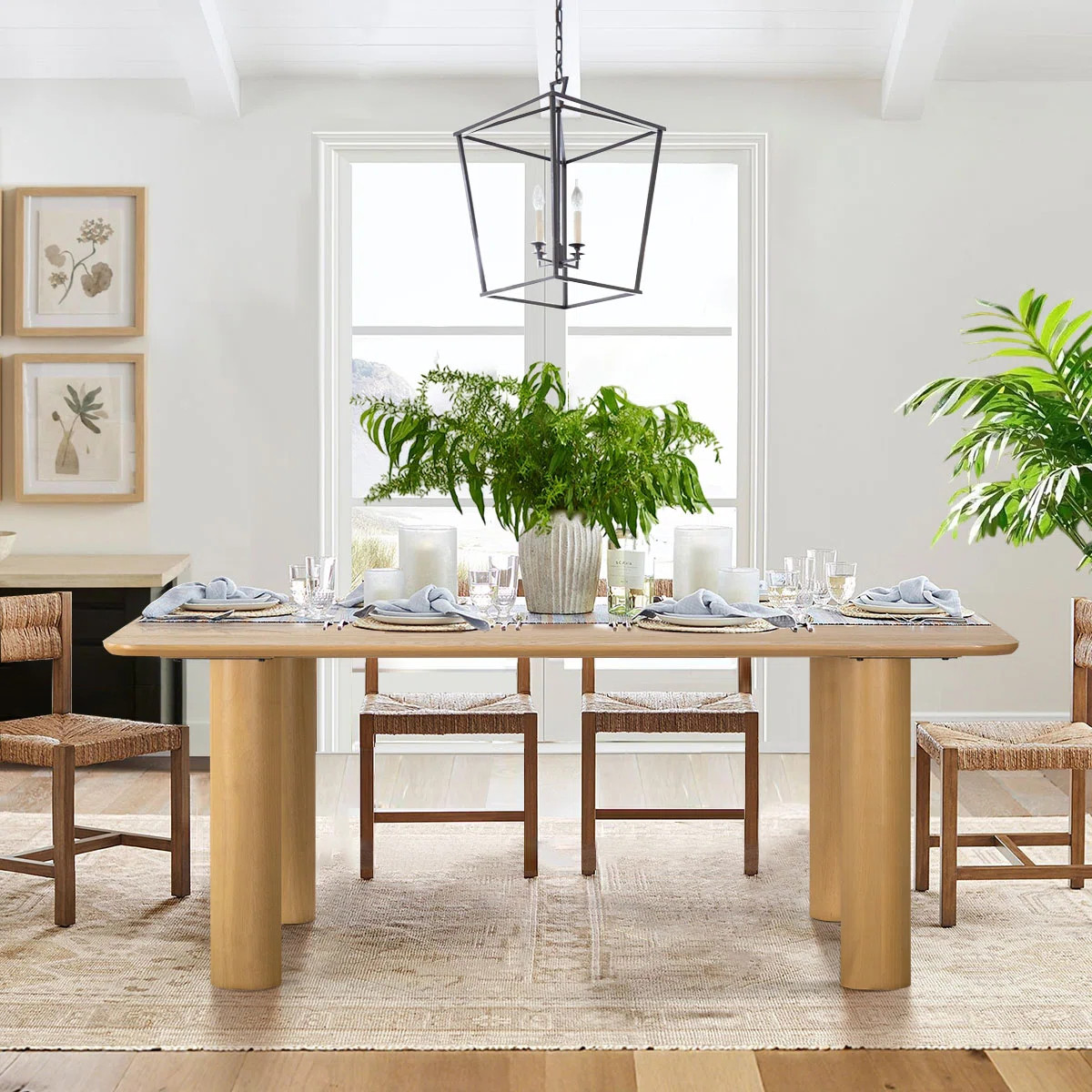 George Oliver Damaso 67" Oval Solid Oak Wood Pillar Leg Dining Table & Reviews | Wayfair | Wayfair North America