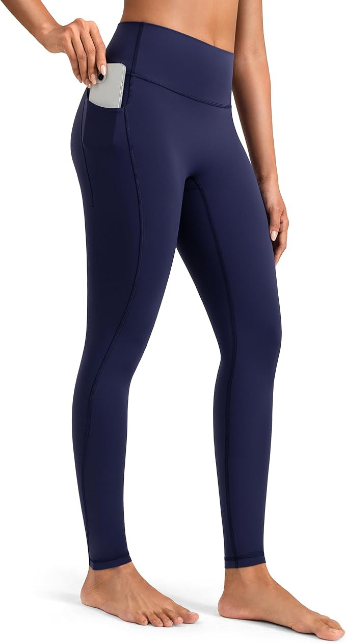Colorfulkoala Dreamlux No Front Seam Leggings with Pockets for Women, High-Waisted Soft Yoga Pant... | Amazon (US)