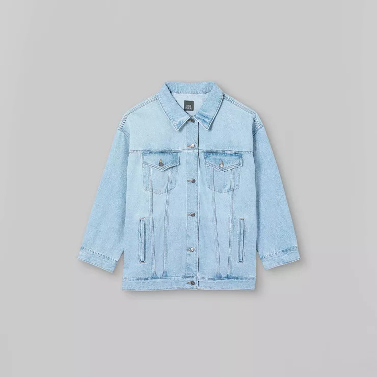 Women's Oversized Denim Trucker Jacket - Wild Fable™ | Target