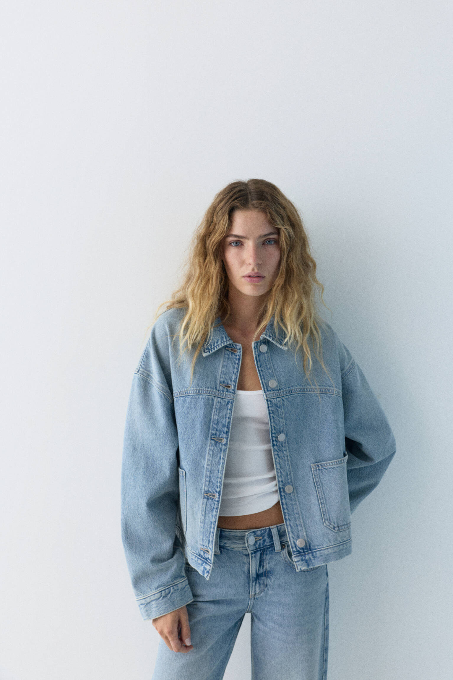 Boxy denim overshirt - Pull&Bear United Kingdom | PULL and BEAR UK