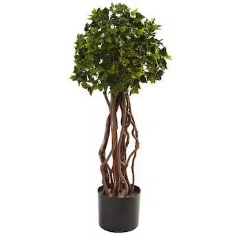 Nearly Natural 30-in Green Indoor/Outdoor Artificial Silk Artificial Tree | Lowe's