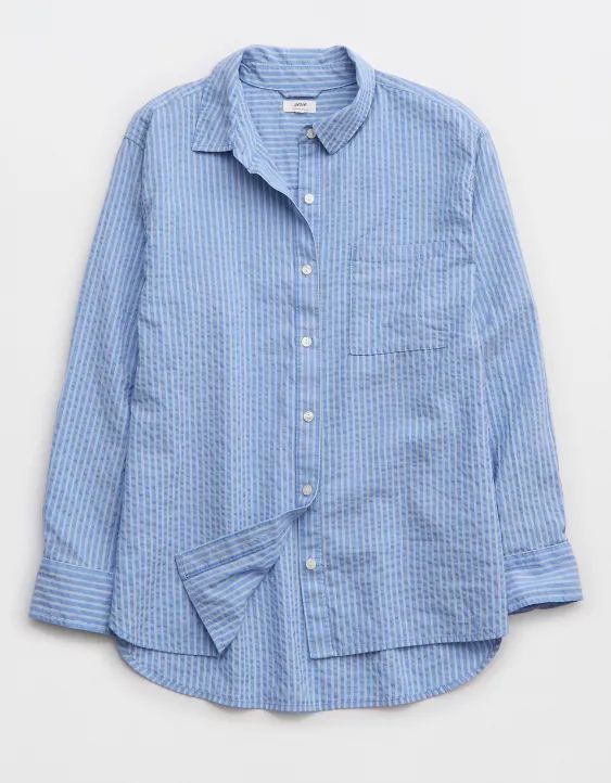 Aerie Seersucker PJ-To-Party Shirt | American Eagle Outfitters (US & CA)