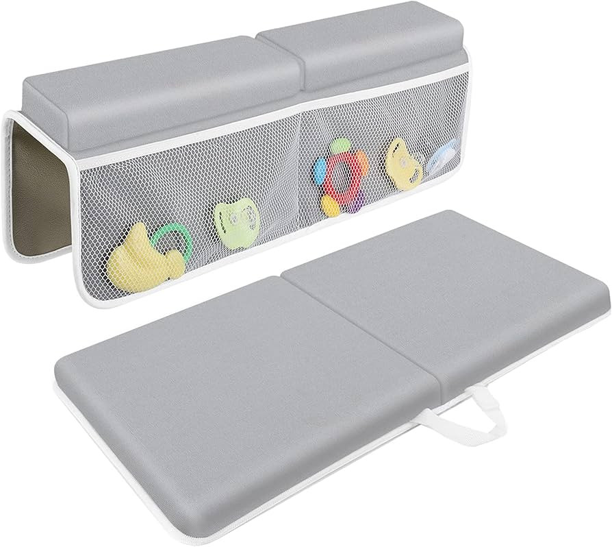 JJGoo Bath Kneeler with Elbow Rest Pad Set, 1.5 inch Kneeling Pad Mat for Bathtub - Gray | Amazon (US)