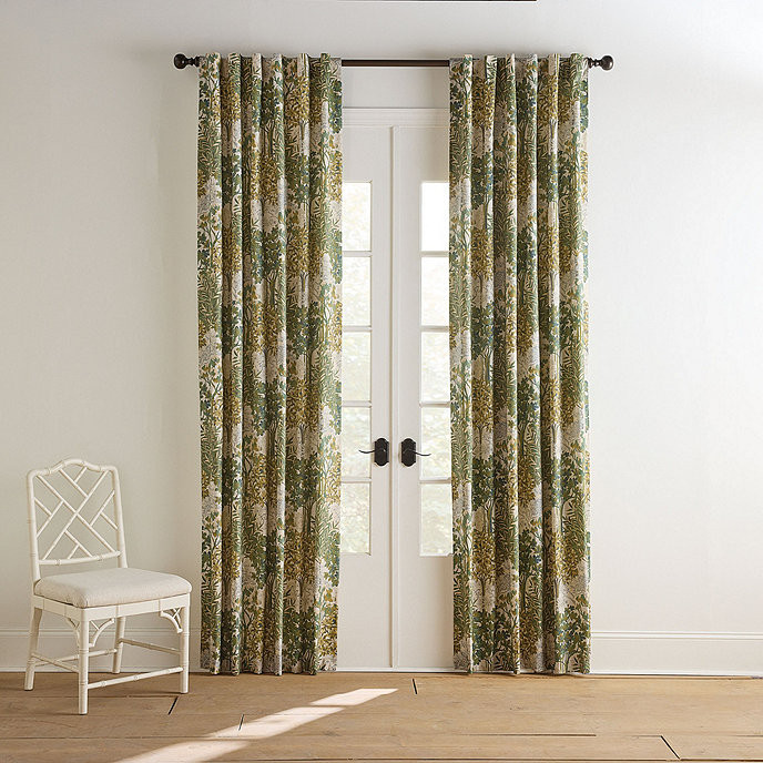 Fenton Floral Botanical Curtain Drapery Rod Pocket Panel | Ballard Designs, Inc.