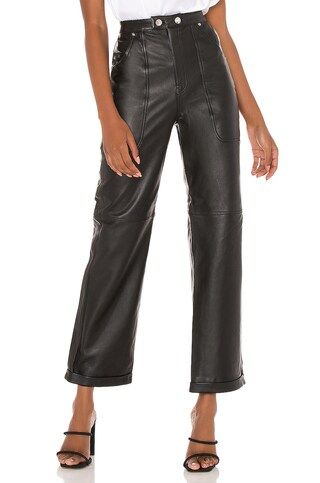 GRLFRND Paolo Leather Pants in Black from Revolve.com | Revolve Clothing (Global)