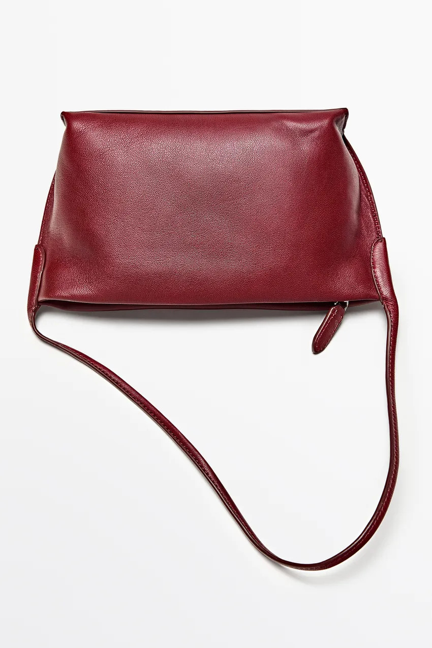 Nappa leather shoulder bag | Massimo Dutti US