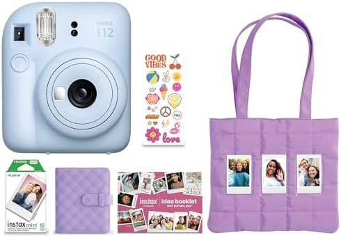 FUJIFILM Instax Mini 12 Holiday Bundle 2025 - Pastel Blue | Amazon (US)