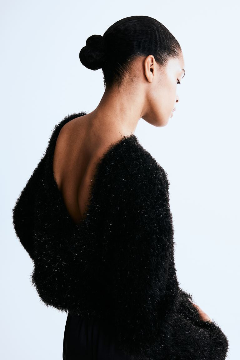 Fluffy deep-back jumper | H&M (UK, MY, IN, SG, PH, TW, HK)