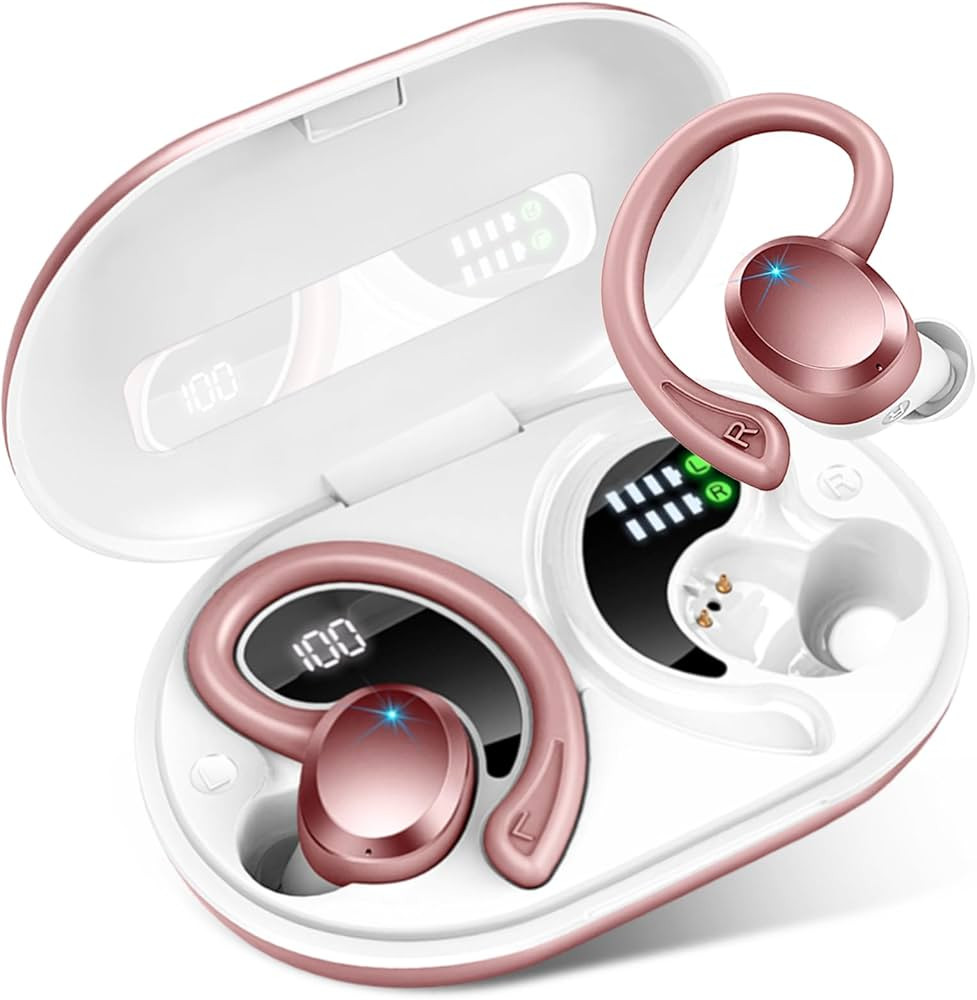Wireless Earbuds Bluetooth Headphones Sport, 2024 Bluetooth 5.3 Earbud 3D HiFi Stereo Over Ear Bu... | Amazon (US)