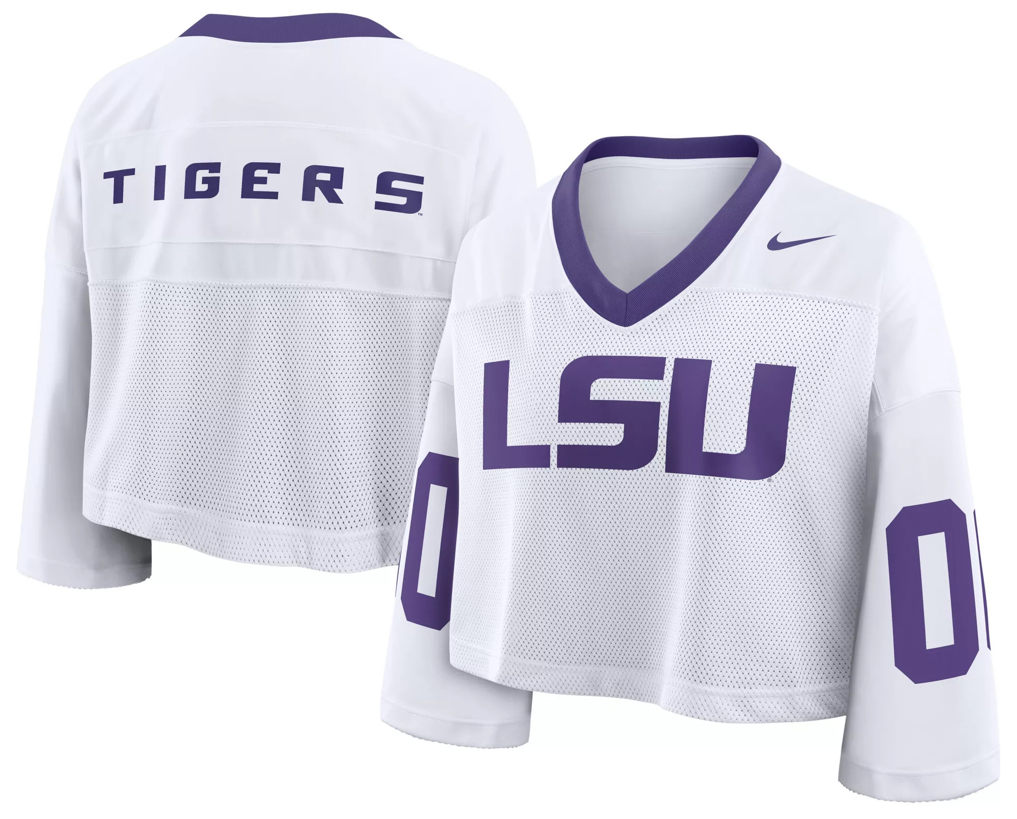 Nike Women's LSU Tigers White/Court Purple Fashion Football Jersey | DICK'S Sporting Goods