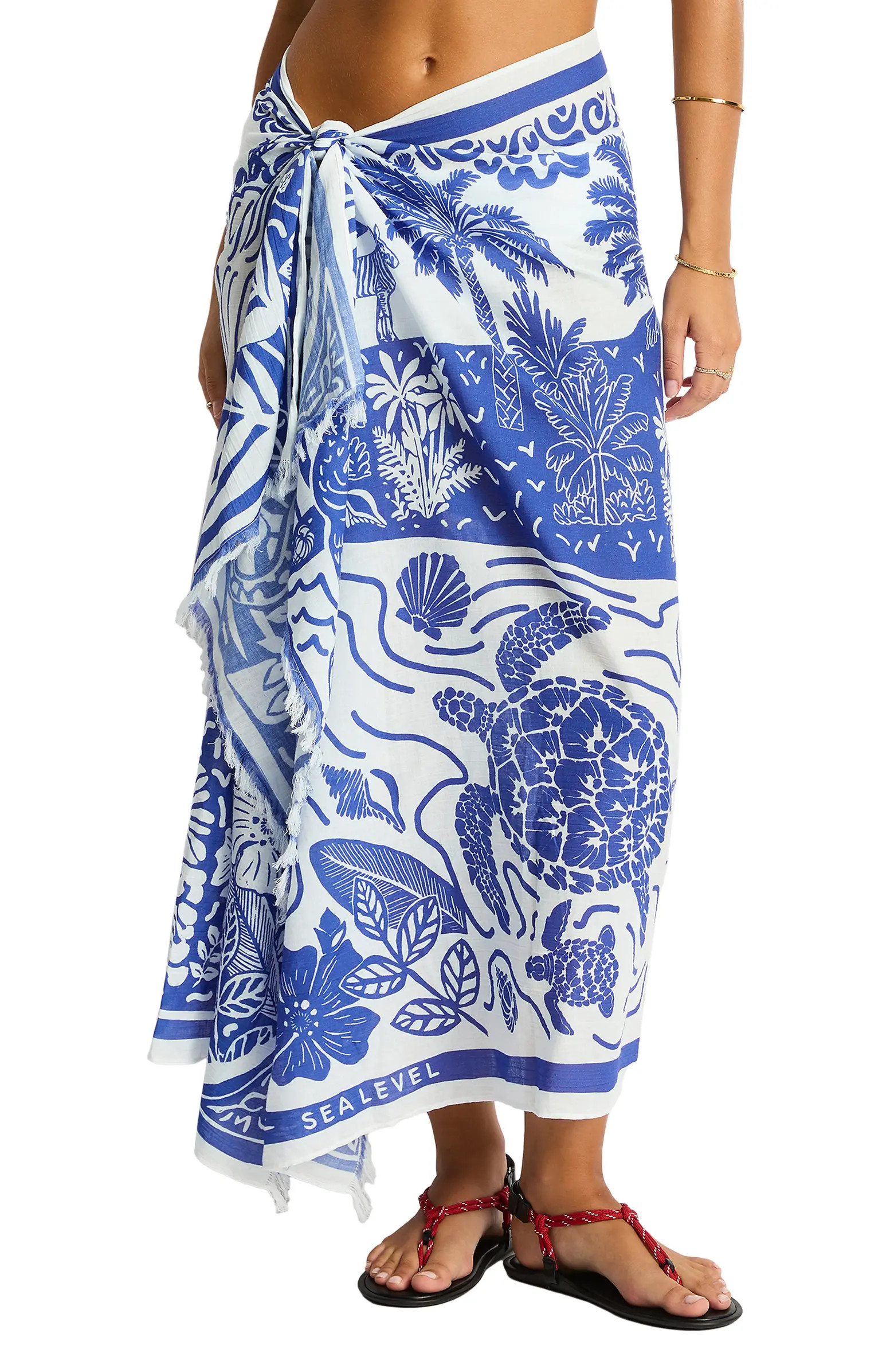 Jungle Lino Long Pareo Sarong | Nordstrom