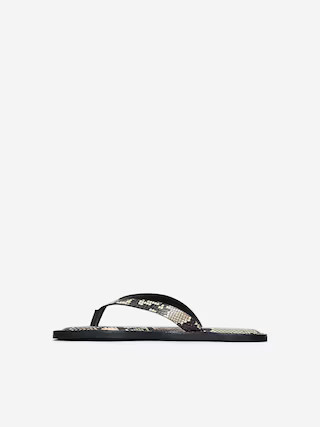 Leather Thong Sandals – Beige/Snake – Women – ARKET GB | Arket UK