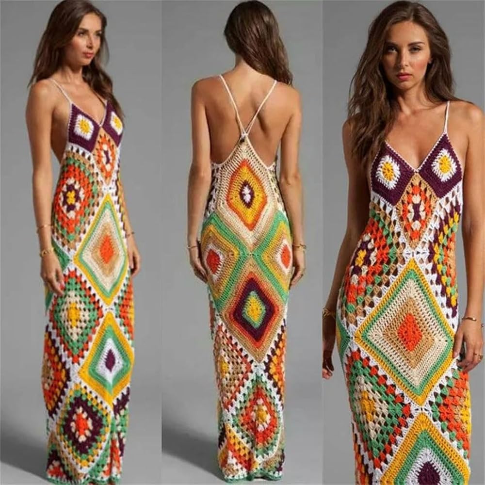 Generic One-Piece Handmade Crochet Beach Long Dresses Women Handmade Knitted Camisole Dress
No featured offers available
 | Amazon (US)